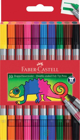 FABER CASTELL Faserschreiberetui Duo 10 Stk.