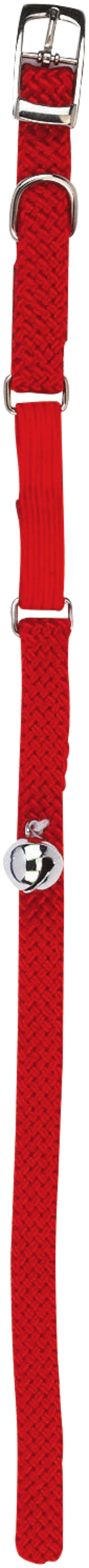 Katzenhalsband Nylon mit Gummizug und Glöckchen, rot