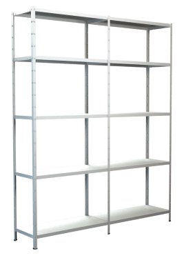 SCHULTE REGALWELT Grund + Anbauregal 10 Böden Weiß