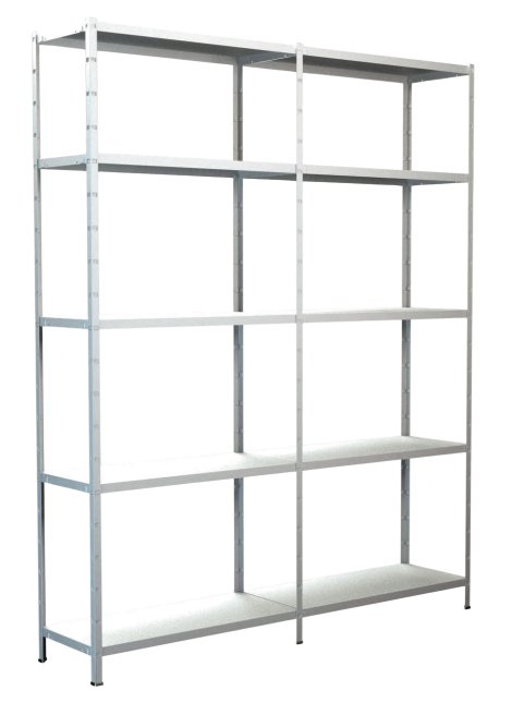 SCHULTE REGALWELT Grund + Anbauregal 10 Böden Weiß 200x160x50 cm