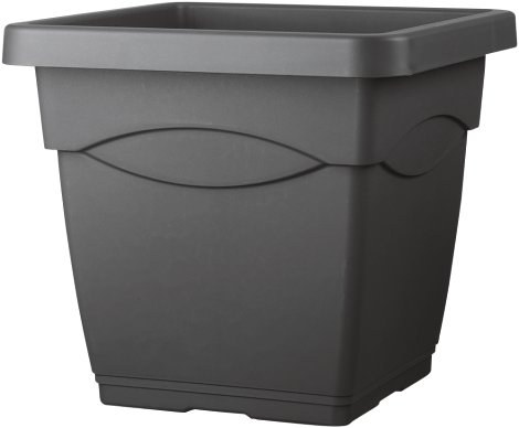 DEROMA Pflanztopf Day Quadro Anthrazit 32 cm