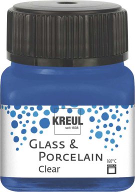 KREUL Malfarbe Glass & Porcelain Clear Dunkelblau 20 ml