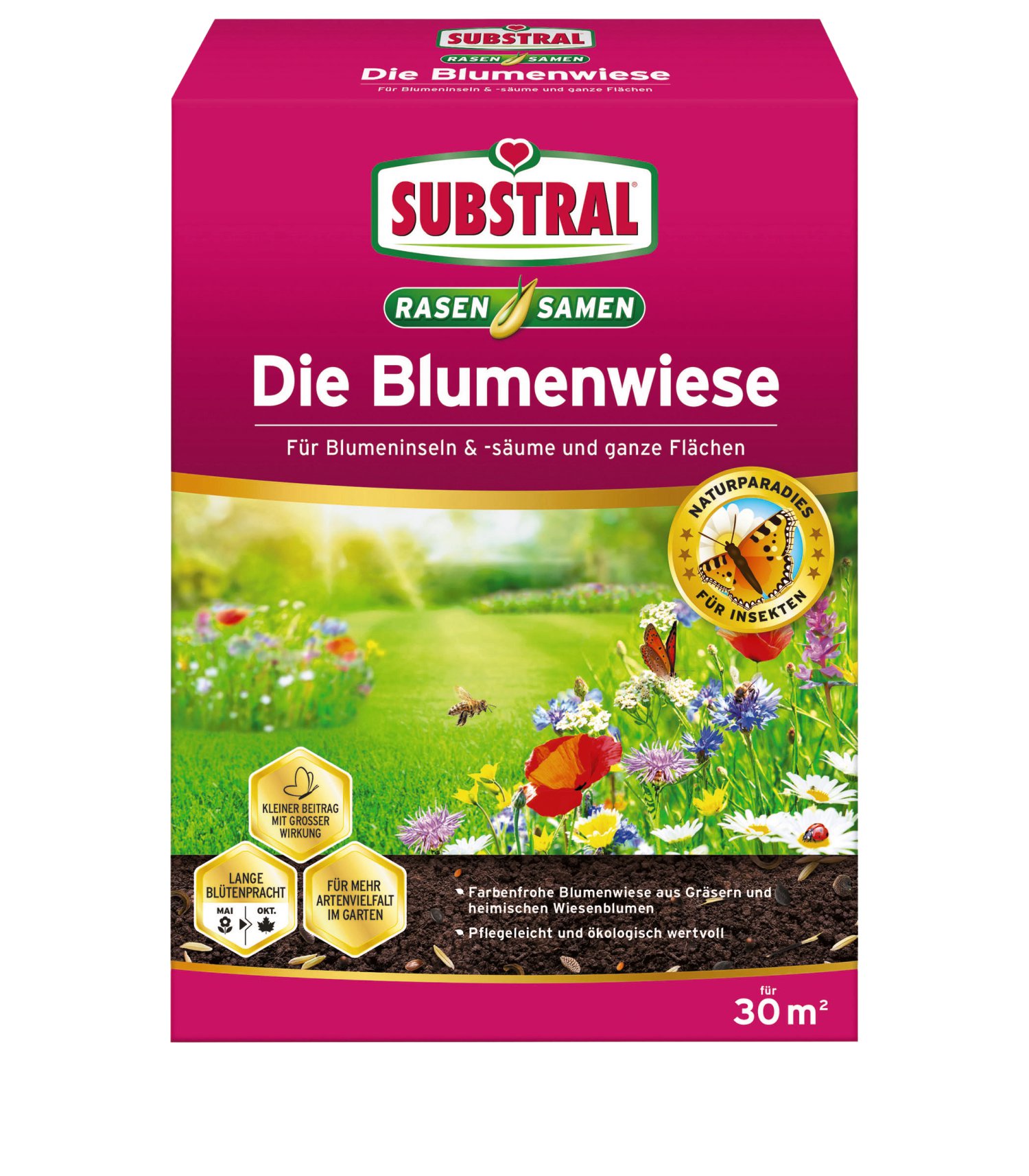 SUBSTRAL® Rasen- & Blumensamen DIE BLUMENWIESE  300 g
