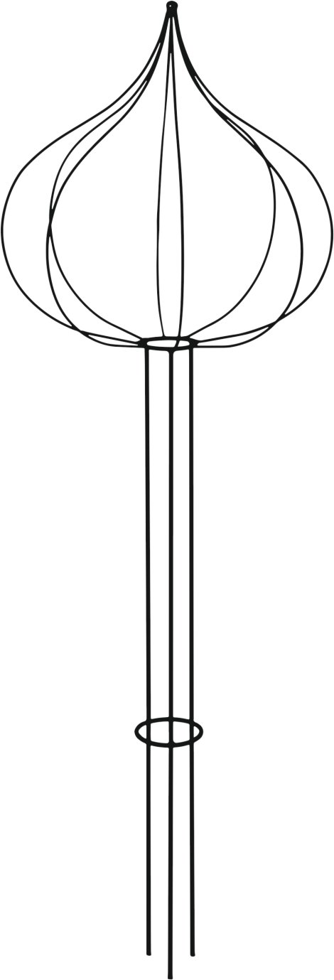 Rankzwiebel Rupel Schwarz 40x140 cm (⌀xH)