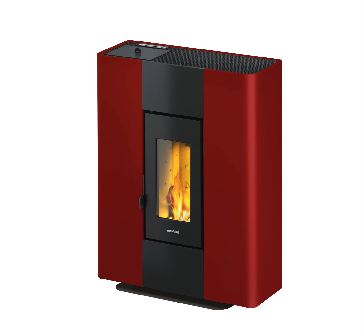 FREEPOINT Pelletofen Roxy Stand (Verkleidung: Stahl Bordeaux) 7 KW