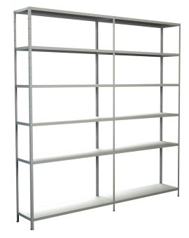 SCHULTE REGALWELT Grund + Anbauregal 12 Böden Weiß