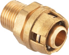 CORNAT Steck-Kupplung komplett ø 20 mm, 1/2" AG, messing-blank