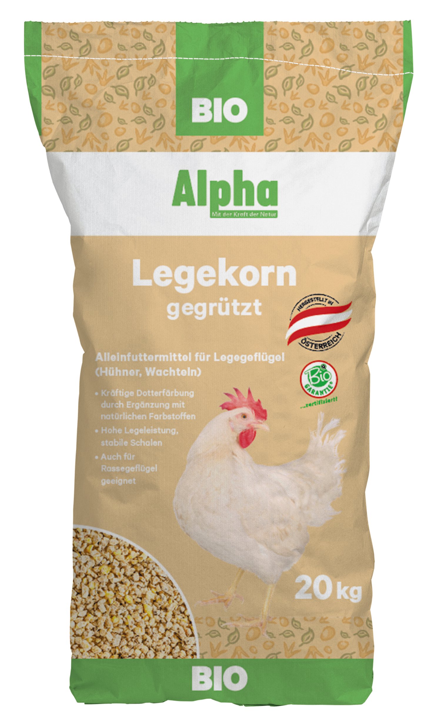 ALPHA Bio Legekorn - gegrützt, 20 kg