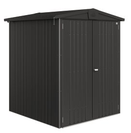 BIOHORT Gerätehaus Europa 2, 172x156x196 cm, Dunkelgrau-Metallic