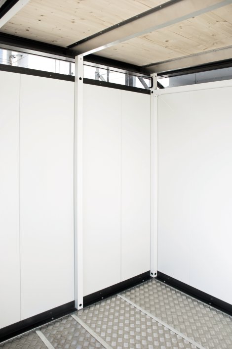 BIOHORT Dachsteher für Gerätehaus Casanova 3x6/4x6, Grau/Weiß