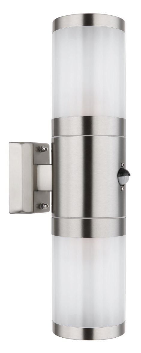 GLOBO Außenwandleuchte Xeloo Silber 60W 2x E27 10,2x42 cm (BxH)