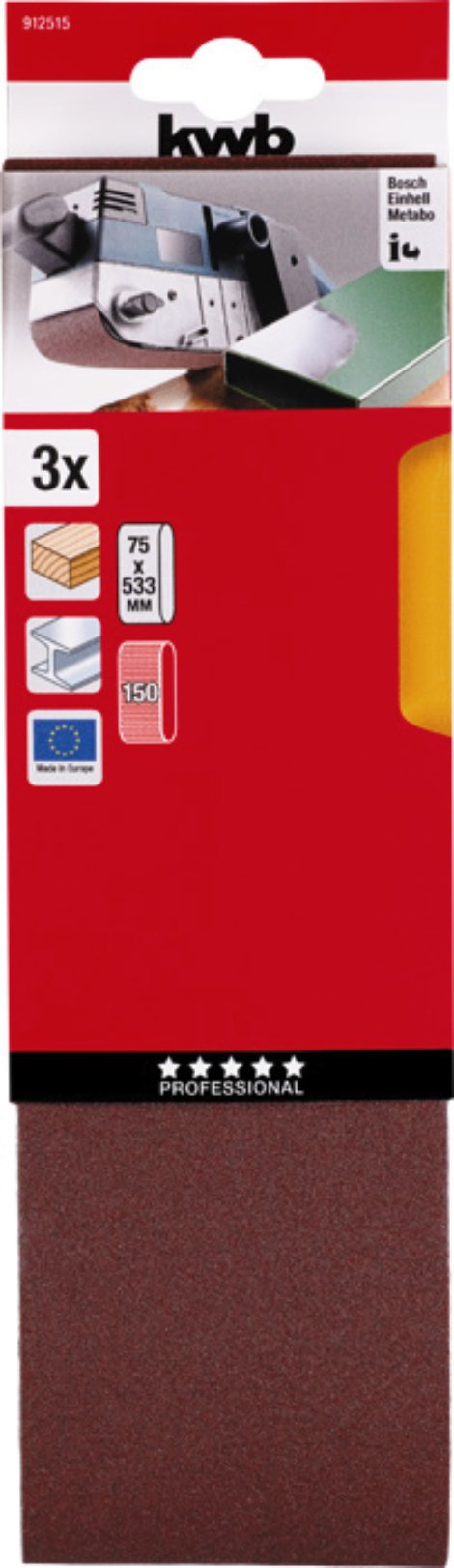 KWB Schleifband K150 75x533 mm