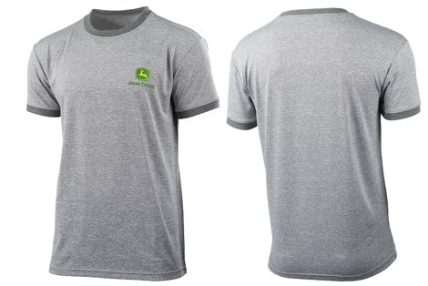 John Deere Funktions-T-Shirt grau L