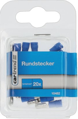 CARTREND Rundstecker Blau 20 Stk.