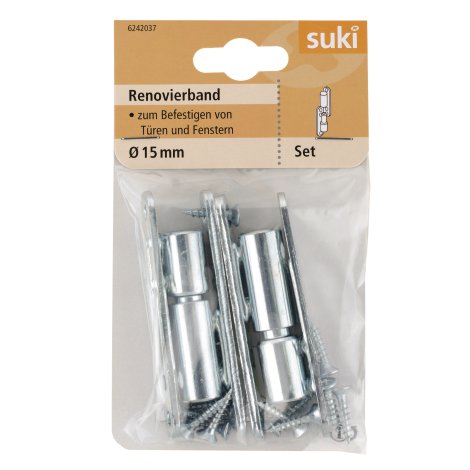 SUKI Renovierband zum Anschrauben verzinkt Ø 15 mm 2 Stk.
