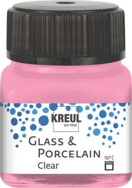 KREUL Malfarbe Glass & Porcelain Clear Rosa 20 ml