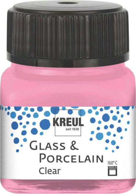 KREUL Malfarbe Glass & Porcelain Clear Rosa 20 ml