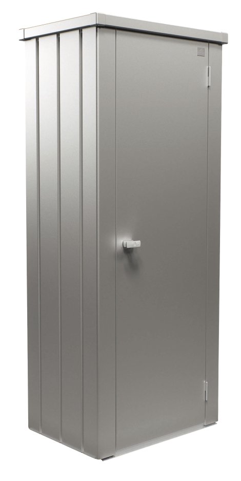 BIOHORT Terrassenschrank Julia High Silber-Metallic M
