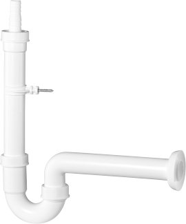 CORNAT Rezyklat Maschinen-Röhren-Geruchverschluss 1 1/2" IG, 1 1/2" AG, ø 40 mm, grau