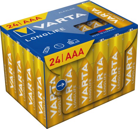 VARTA Batterie Longlife AAA Cube 24er Pack