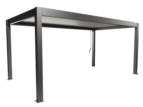 BIOHORT Pergola Quarzgrau-Silbermetallic 5,5x3 m