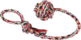 Ball am Seil, Baumwolle 9 cm
