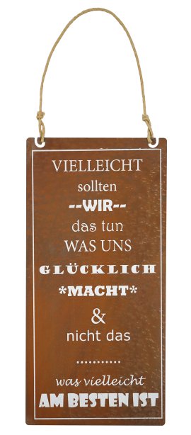 Gartenschild Vielleicht 21x40 cm (BxH)