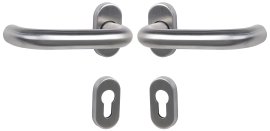 ALPERTEC Schmalrahmengarnitur Tunis II-R mit Feder satiniert PZ