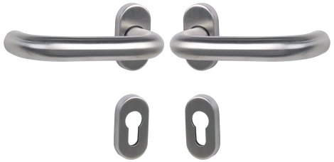 ALPERTEC Schmalrahmengarnitur Tunis II-R mit Feder satiniert PZ