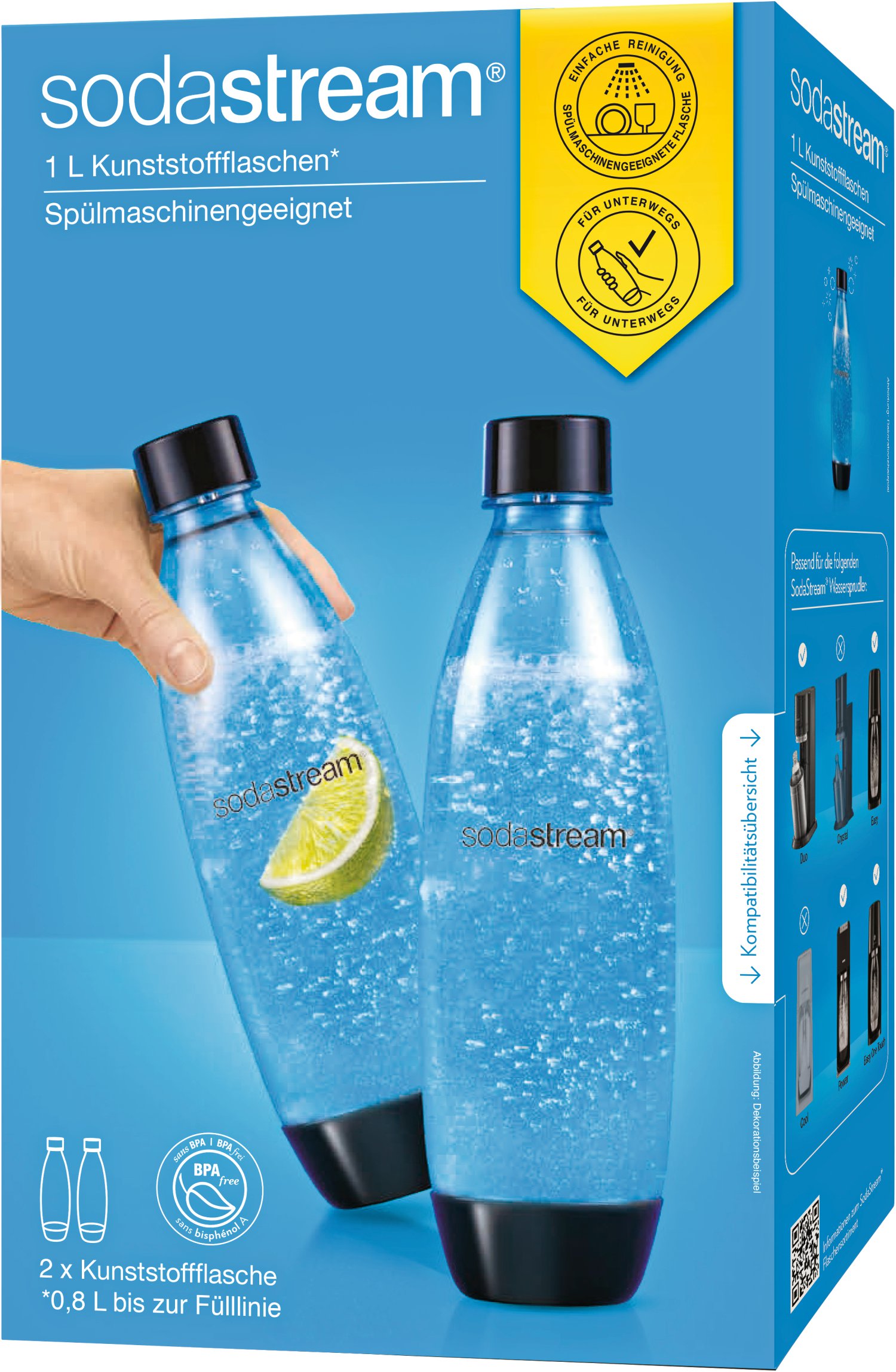 SODASTREAM Kunststoffflaschen 1 l-Set 2-tlg.