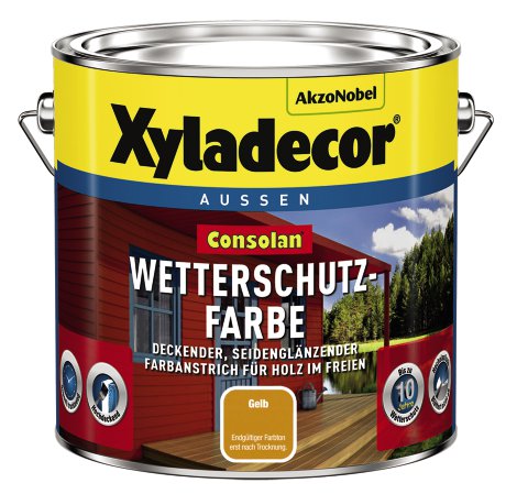 XYLADECOR Consolan Wetterschutz-Farbe Gelb 2,5 l