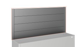 BIOHORT Sichtschutz ohne Acrylglas für Hochbeet 398,3x4,2x91,1 cm (BxTxH), Dunkelgrau-Metallic