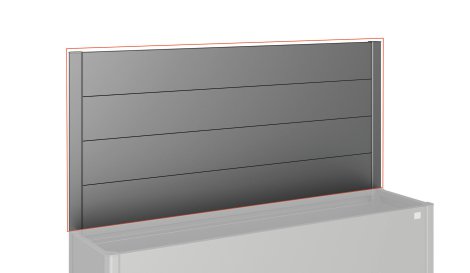 BIOHORT Sichtschutz ohne Acrylglas für Hochbeet 398,3x4,2x91,1 cm (BxTxH), Dunkelgrau-Metallic