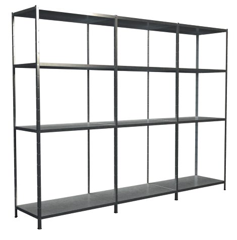 SCHULTE REGALWELT Grund + Anbauregal 12 Böden verzinkt 180x260x50 cm