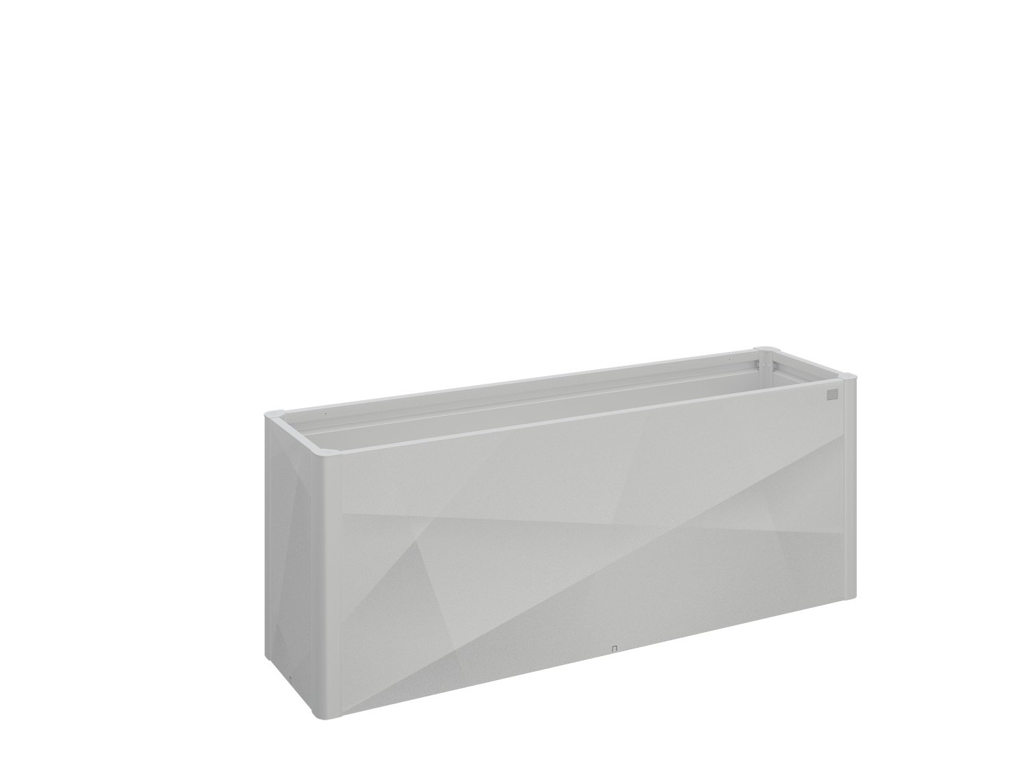 BIOHORT Pflanzbeet Belvedere® Maxi XDesign 2x0,5 m Silber-Metallic 201x53x77 cm (BxTxH)