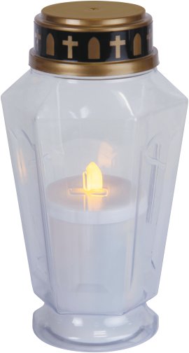 LIENBACHER LED-Memorialgrablicht Weiß 155 mm