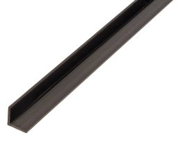 ALBERTS Winkelprofil Schwarz 1 m, 10x10x1 mm