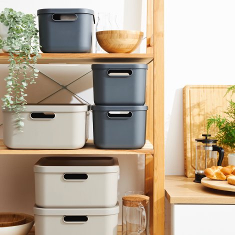 ROTHO Aufbewahrungsbox Albua Light Anthrazit 12 l