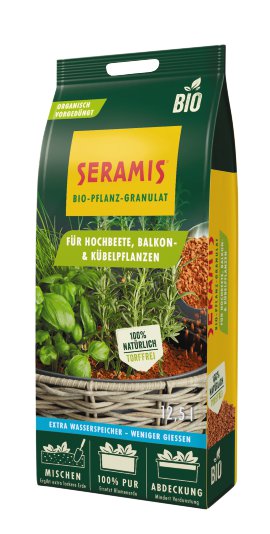 SERAMIS® Bio-Pflanz-Granulat für Hochbeete, Balkon- & Kübelpflanzen 12,5 l