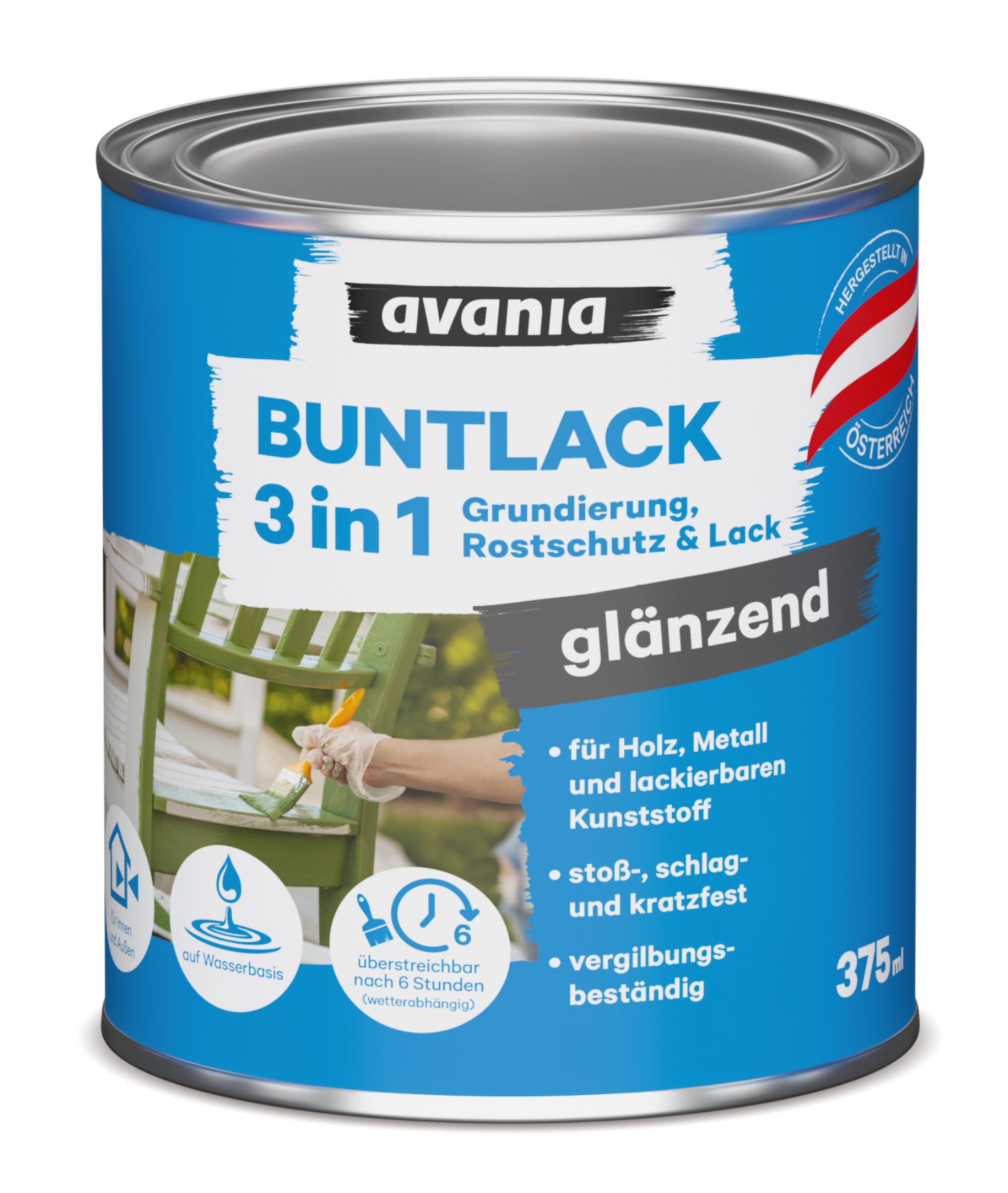 AVANIA Buntlack 3in1 Glänzend Anthrazit