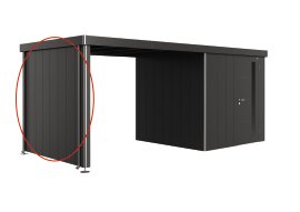 BIOHORT Seitenwand für SeitendachGerätehaus Neo, dunkelgrau-metallic