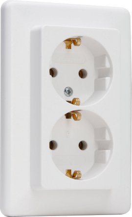 KOPP Steckdose Europa 2-fach Arktisweiß