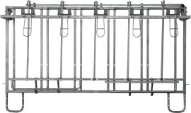 Modulare Zaunaufstallung - Fanggitter 5 Fressplätze 213x52x120 cm