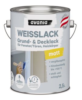 AVANIA Weißlack für Tür-und Heizkörper Matt