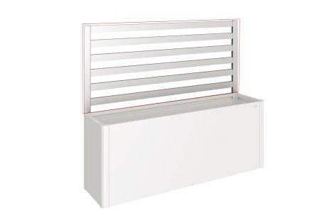 BIOHORT Rankgitter für 2 m Seite 200, Silber-Metallic
