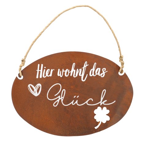 Deko-Tafel Wohn Glück 20x30 cm