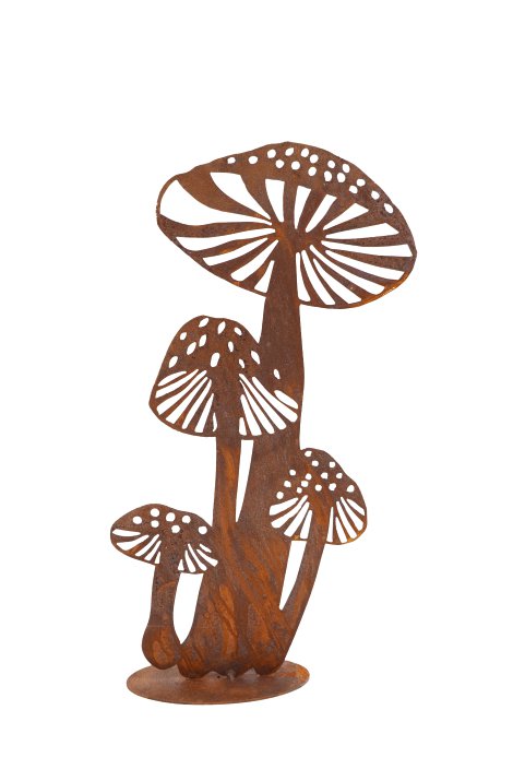 Gartenfigur Fliegenpilz Andrea auf Bodenplatte 20x35 cm (BxH)