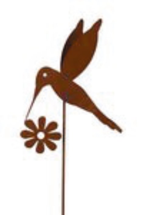 Gartendekostab Kolibri Rost 100 cm