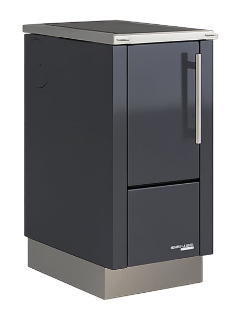HAAS+SOHN Herd HS40 ohne Sichtfenster Stahlplatte Anthrazit