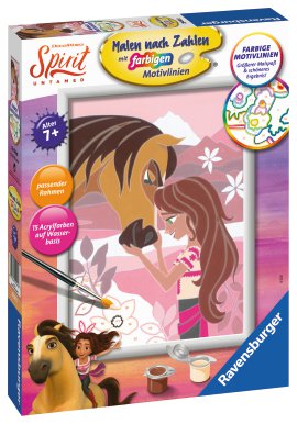 RAVENSBURGER Malen nach Zahlen Dreamworks Spirit Freunde für immer